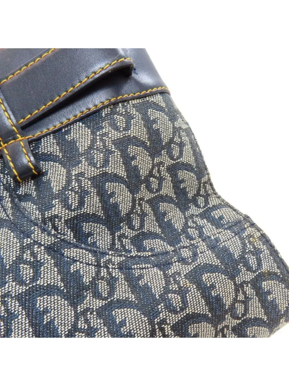 Dior Belt Tote Trotter Print Canvas Leather